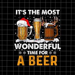 it's the most wonderful time for a beer christmas png, beer christmas png, drink beer xmas png, love beer png
