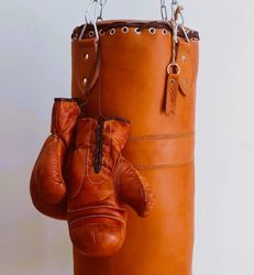 professional vintage leather punching bag | handmade leather punching bag, boxing bag, gym training punch bag