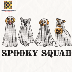 halloween, ghost dog, embroidery design, the best embroidery, machine enbroidery