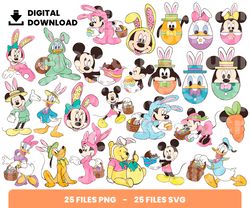 bundle layered svg, easter day svg, mickey easter day svg, digital download, clipart, png, svg, cricut, cut file