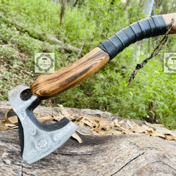 survival camping axe tomahawk throwing axe hatchet viking hanmdade axe new gift axe viking, hathcet, bushcraft , camping