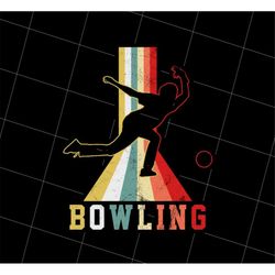 colorful bowling png, sporty retro png, boy gift png, bowling lover png, retro bowling png, best bowling ever, png print
