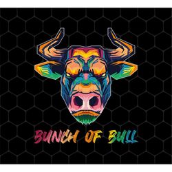 colorful bull png, retro bunch of bull png, bull art png, gift for you png, bull lover gift png, my bull png, png printa