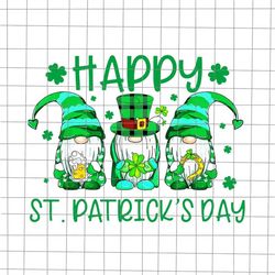 three gnomes holding shamrock leopard plaid png, gnomes patrick's day png, st patrick's day png, st patrick's day 2022 p