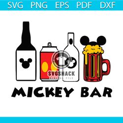mickey bar drinking svg, disney svg, mickey mouse drinking beer svg