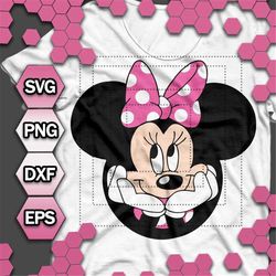 minnie mouse svg, minnie mouse head svg, minnie mouse clipart, cutting files for cricut silhouette