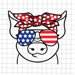 pig sunglasses flag svg, pig 4th of july svg, funny 4th of july svg, pig american flag svg, patriotic day svg, fourth of