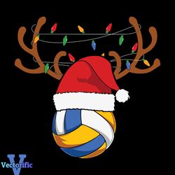 christmas voleyball santa hat svg, christmas svg, voleyball svg