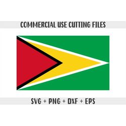 guyana flag svg original colors, guyana flag png, commercial use for print on demand, cut files for cricut, cut files fo