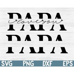 papa svg, dad svg, father svg, father's day svg, papa split name frame svg, papa png, cut file, papa outline, dxf, cricu