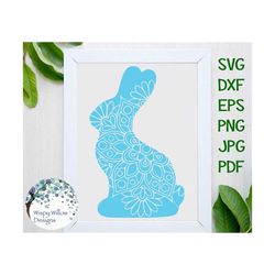 rabbit mandala svg, chocolate bunny mandala svg, easter mandala, easter bunny mandala, animal, cricut, vinyl decal file,