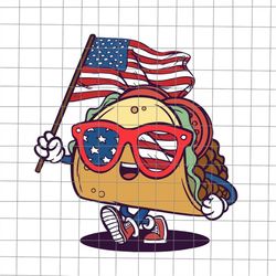 taco sunglasses american flag svg, taco 4th of july svg, 4th of july svg, patriotic day svg, fourth of july svg.