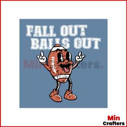 retro fall out ball out football svg graphic design file