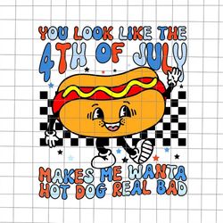 you look like 4th of july makes me want a hot dog real bad svg, hotdog 4th of july svg, patriotic day svg, fourth of jul