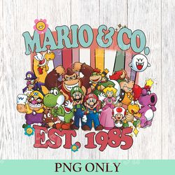 Super Mario & Co 1985 PNG, Mario and Friends PNG, Princess Peach PNG, Super Mario Bros PNG, Super Mario Matching PNG