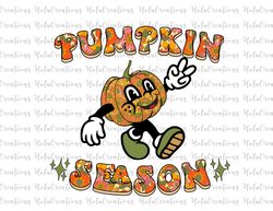 pumpkin season png, fall vibes png, fall png, varsity design, retro fall png, vintage, pumpkin season, instant download