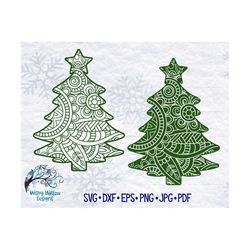 Christmas Tree Mandala SVG, Christmas Mandalas, Zentangle SVG, DXF, png, Christmas Tree Svg, Winter, Vinyl Decal File, C