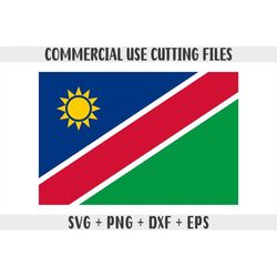 namibia flag svg original colors, namibia flag png, commercial use for print on demand, cut files for cricut, cut files