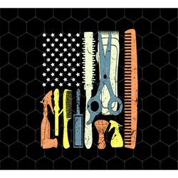 patriotic hair stylist png, haircutter png, barber day usa png, american barber png, retro barber png, png for shirts, p