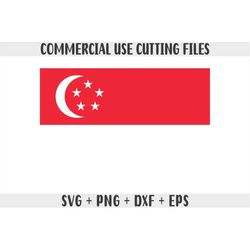 singapore flag svg original colors, singapore flag png, commercial use for print on demand, cut files for cricut, cut fi