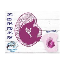 mother angel baby zentangle svg, dxf, miscarriage awareness svg, infant loss svg, mother svg, mother and baby mandala, z