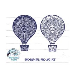 hot air balloon mandala svg, hot air balloon svg, mandala svg, mandalas, balloon mandala, zentangle svg, hot air balloon