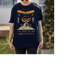 The Fellowship LOTR Shirt | Middle Earth Hobbit Shire Mordor Rivendell Baggins Merch Retro Band Shirt Fantasy Merch Gift