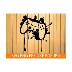 controller svg, spatter svg, video game controller svg, controller clipart, files for cricut, cut files for silhouette,