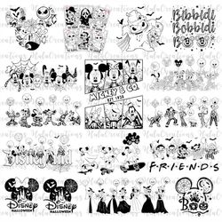 halloween bundle svg png, trick or treat svg, spooky season, halloween mouse and friends, spooky vibes, svg,png files fo