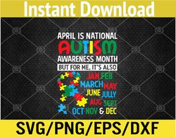 april is national autism awareness month svg, eps, png, dxf, digital download