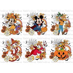bundle happy halloween png, trick or treat png, spooky vibes png, groovy halloween png, png files for sublimation