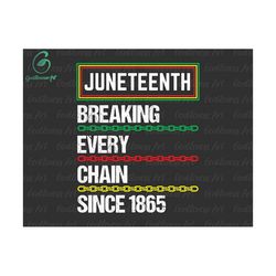 juneteenth svg, juneteenth breaking every chain svg, 1865 svg, broken chain svg, free-ish 1865, black history svg, melan