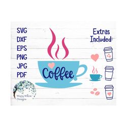 Coffee Cup SVG for Cricut, Coffee Mug Vinyl Decal Cut Files, Coffee To Go Cup, Barista SVG files, Cute Coffee Clip Art