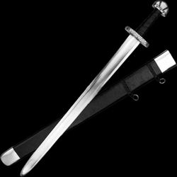 hand forged high carbon steel viking sword, sharp / battle ready medieval sword.