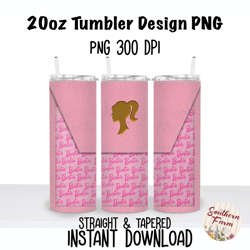 barbie purse 3 20oz skinny tumbler sublimation wrap png, waterslide, uv dtf,  digital instant download