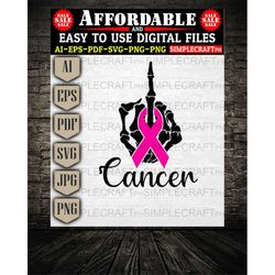 fuck cancer svg || breast cancer svg  || cancer survivor svg  || cancer ribbon  || cancer awareness svg  || cricut desig