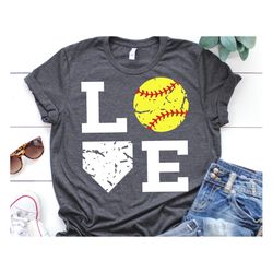 softball love svg, softball shirt svg, softball mom, softball mama svg, softball fan svg, funny softball svg files for c