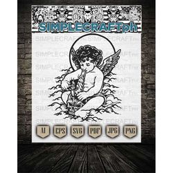 angel smoking svg || 420 smoking svg || cherubim smoking svg || cupid clipart || cupid smoking svg || skull clipart || s