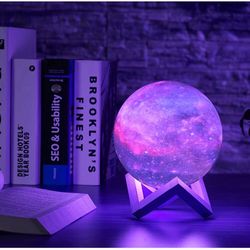 3d galaxy moon lamp touch color changing