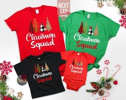matching christmas squad tshirt uk, family christmas crew shirt for women men, christmas tree tshirt, christmas gifts fo