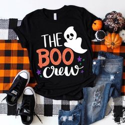 the boo crew svg, halloween svg, halloween shirt svg, ghost svg, ghost shirt svg, family shirt svg, cricut cut files, si