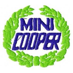 mini cooper logo embroidery design, car design, embroidered shirt, logo design, cars embroidery, digital download