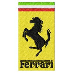 ferrari italia logo embroidery design, car design, embroidered shirt, logo design, cars embroidery, digital download