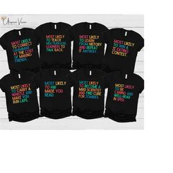 most likely to teacher group shirt love education shirt gift from student elementary teacher kindergarten shirt new teac