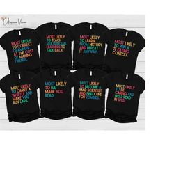 most likely to teacher group shirt teacher team tshirts funny teacher tshirt back to school shirt elementary teacher shi