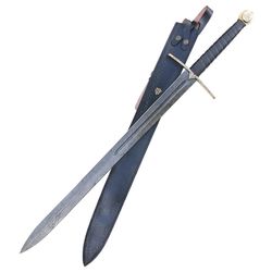 einherjar blade of valhalla handmade damascus steel viking long sword