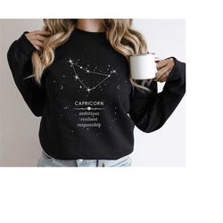 capricorn sweatshirt constellation shirt horoscope shirt astrology tshirt capricorn shirt capricorn gift for her zodiac