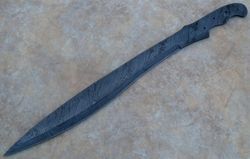 custom handmade damascus steel  24'' gladious sword blank blade