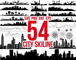 US City Skyline svg Bundle, Skyline svg, City Scape, US Cities, New York svg, Skylines, Skylines vector, Metropolis svg