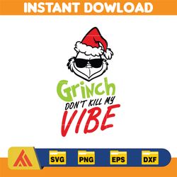 grinch svg, grinch christmas svg, grinch face svg, grinch hand svg, clipart cricut vector cut file, instant download (34